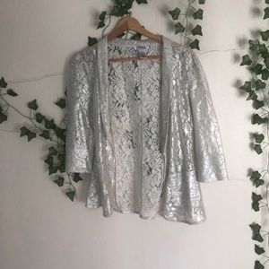 shimmer lace cardigan
